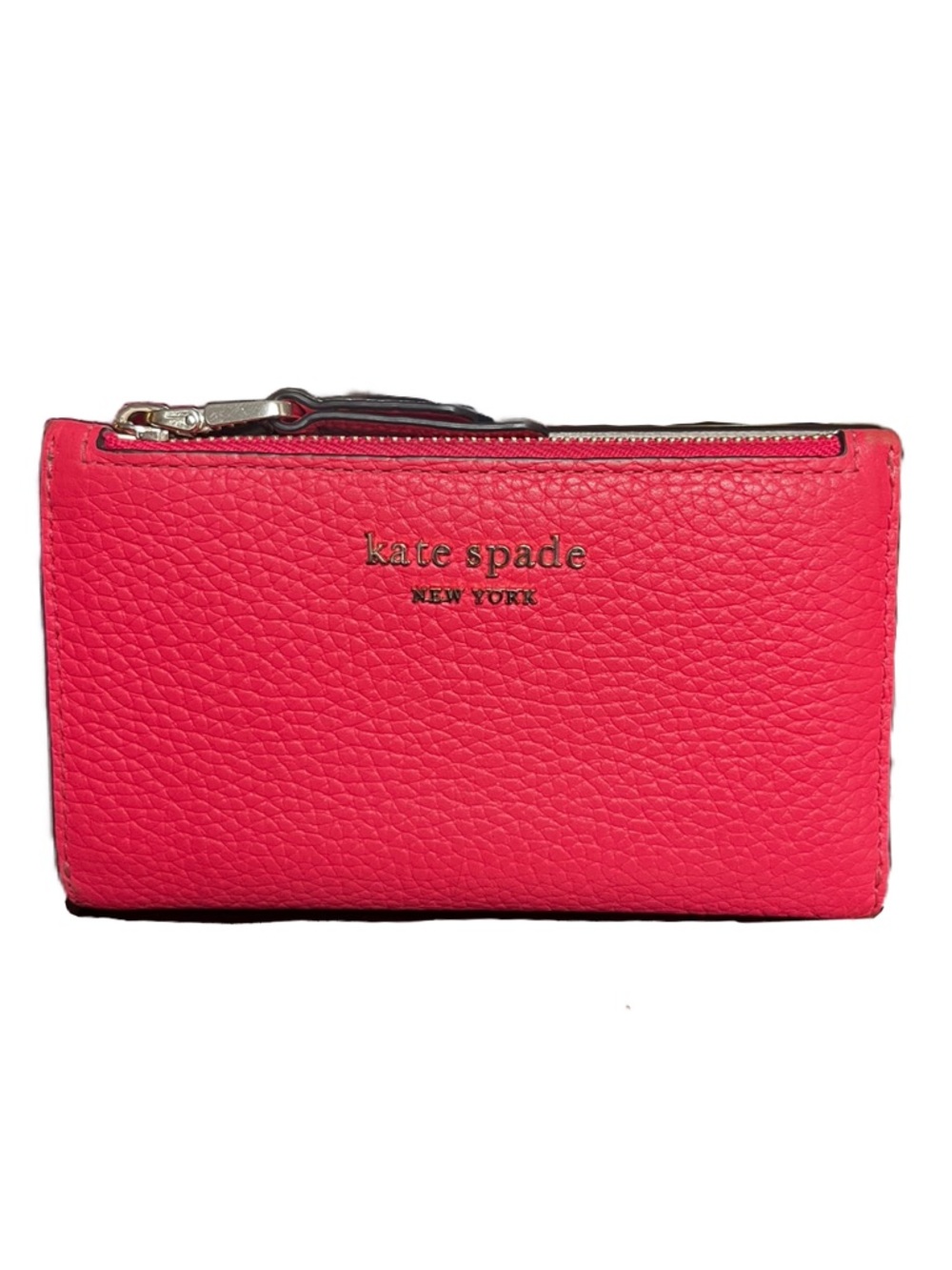Kate Spade Leila Small Slim Bifold Wallet Coral